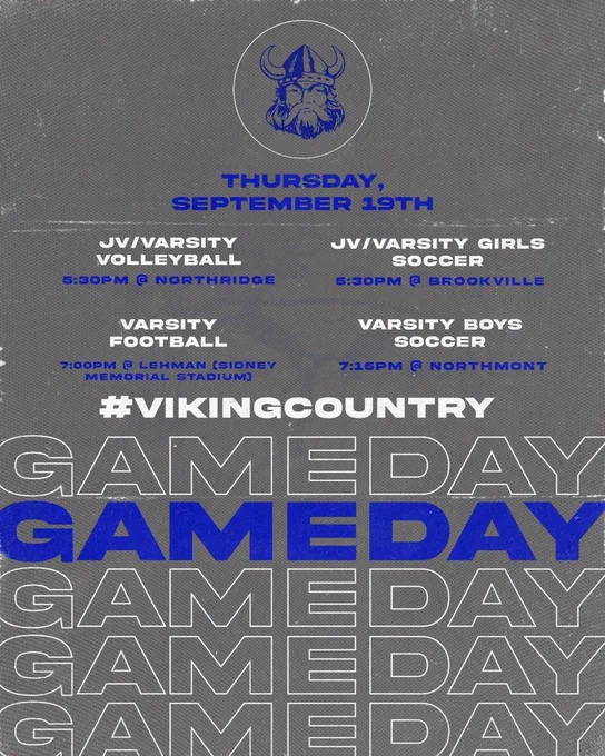 Athletic Schedule September 19th, 2024