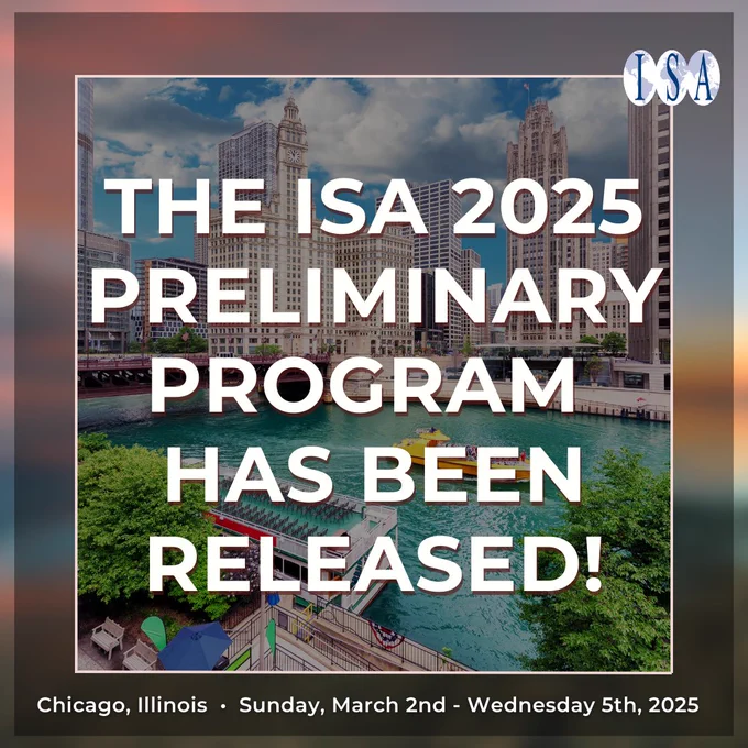 The ISA 2025 Preliminary Program has been released!