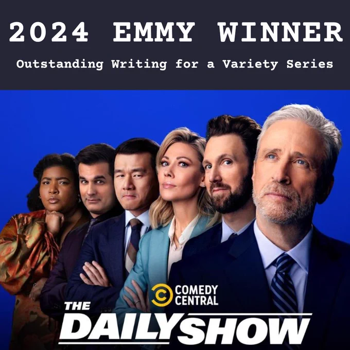 2024 emmy winner
Outstanding Writing for a Variety Series
logo image for The Daily Show