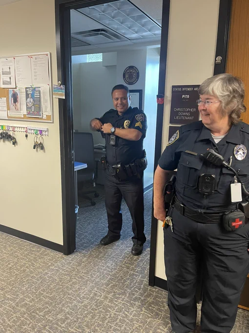 Look at Sgt. Acevedo! I finally got him to smile and take a picture.