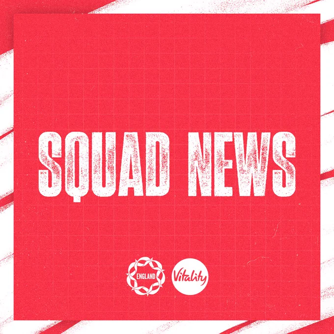 A Vitality Roses branded graphic which reads 'squad news'