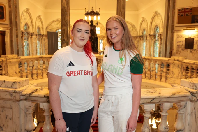 Olympians Katie Morrow and Erin Creighton.