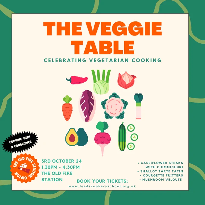 A vegetarian cooking class in Leeds