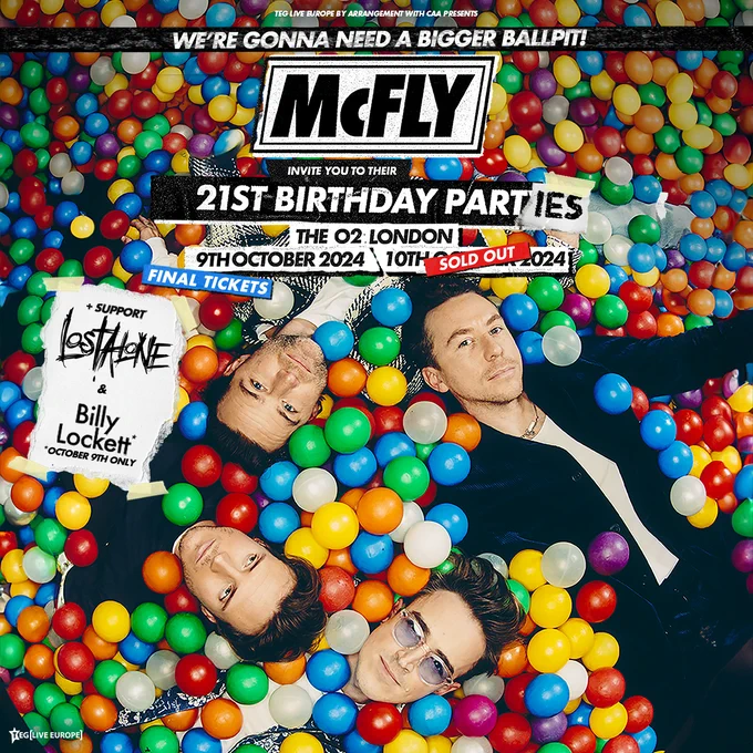 Artwork for McFly's show at The O2