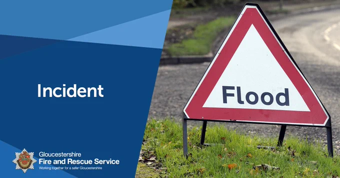 image with the words incident and a flood sign 
