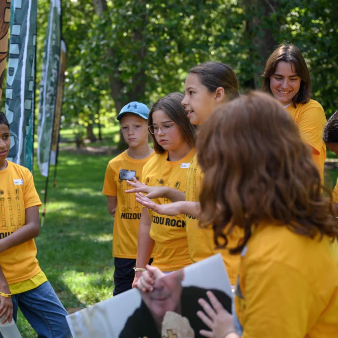 Students participating in the Mizzou Rocks day camp, an exploration of geologic time and invertebrate paleontology for youth entering grades 4-6 in the 23-24 school year.