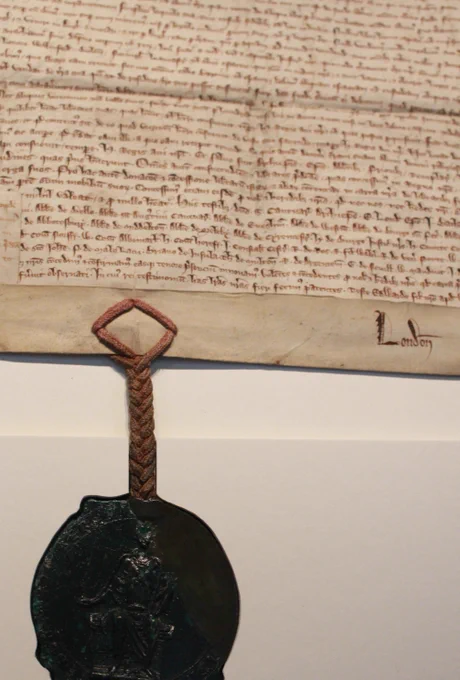 Detail from the London edition of the 1297 Magna Carta.