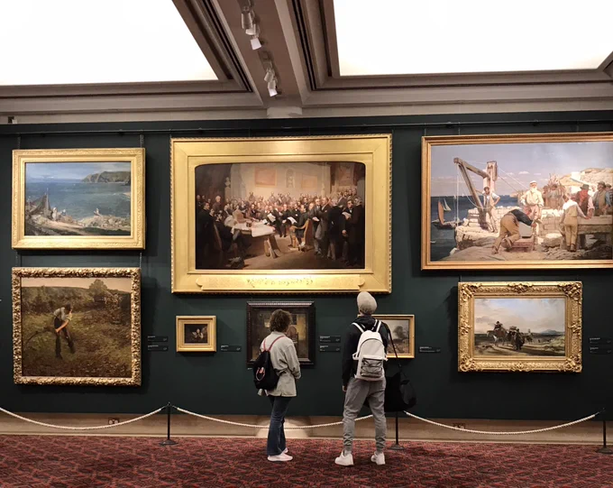 Visitors at Guildhall Art Gallery