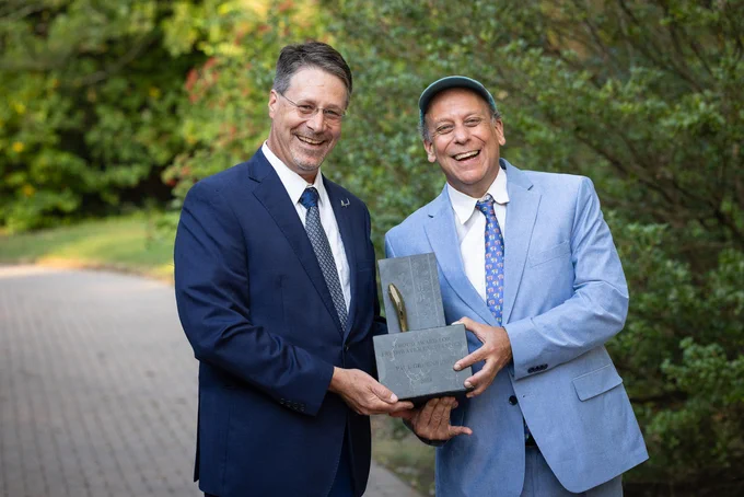 Dave Arscott, Ph.D., President, Stroud Water Research Center and Paul Greenberg, author, journalist, winemaker, wonderful speaker!
