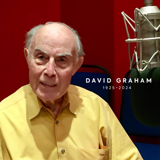 David Graham recording The Captain Scarlet Spectrum Files at the Soundhouse Studio in London in 2017. 