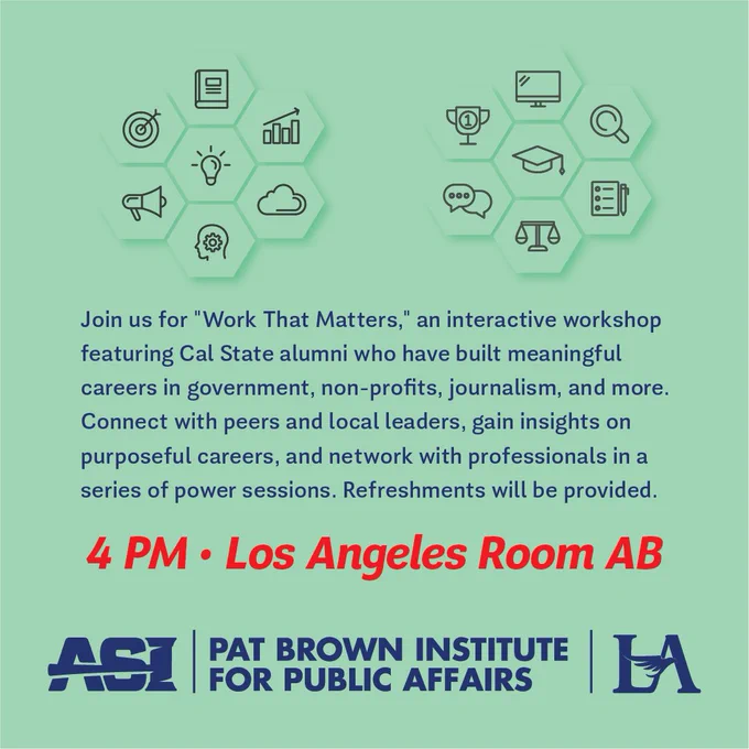 an interactive workshop featuring cal state alumni who have built meaningful career in government