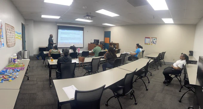 Cpl. Newton teaching  CRASE at the CPA class today.
