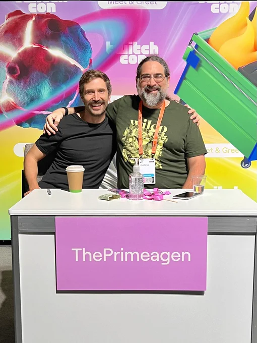 photo with ThePrimeagen during his meet & greet session