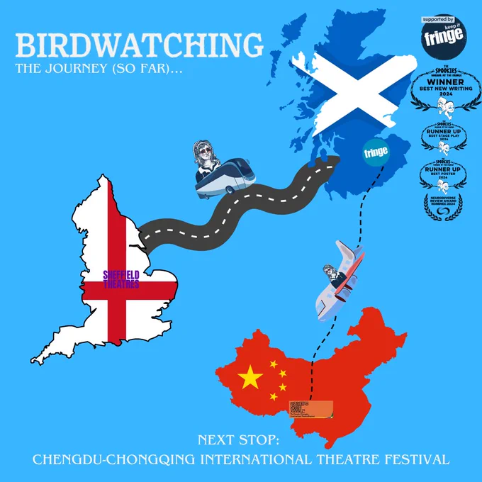 A map showing how Birdwatching has performed in england, scotland, and soon china.