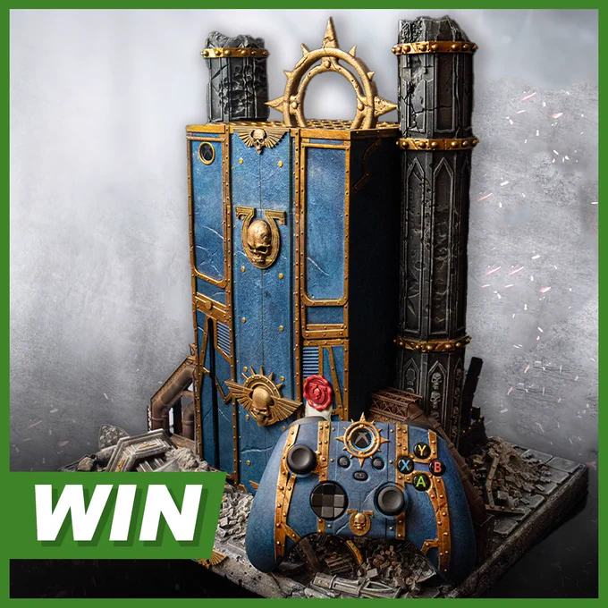 An image of the Warhammer 40,000: Space Marine 2 custom console by Vadu Amka. 