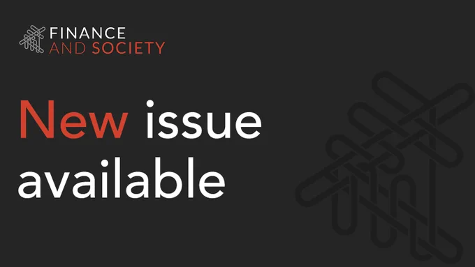 Finance and Society new issue available