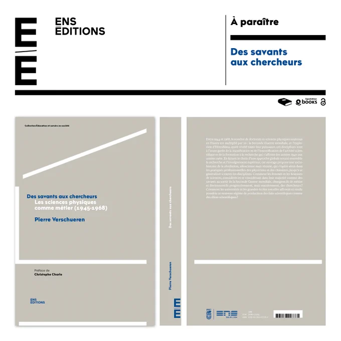 Des savants aux chercheurs. Les sciences physiques comme métier (1945-1968)
Entre 1944 et 1968, le nombre de doctorats en sciences phys.soutenus en France est multiplié par 20 : la Seconde Guerre mondiale, et l’explosion d’Hiroshima, ayant révélé toute leur puissance, ces disciplines sont à l’avant-garde de la massification et de l’intensification de l’activité scientifique et de la formation à la recherche qui s’affirme des années 1940 aux années 1960. En faisant le choix d’une approche globale tenant ensemble la recherche et l’enseignement supérieur, cet ouvrage propose une socio- histoire de la révolution, silencieuse mais réussie, qui s’opère alors dans les pratiques professionnelles des physiciens et des chimistes, jusqu’à se généraliser à toutes les disciplines. Comment les femmes et les hommes de sciences, considérés et se considérant dans leur majorité comme des savants au sortir de la guerre, changent-ils de métier et deviennent-ils progressivement des chercheurs ?
