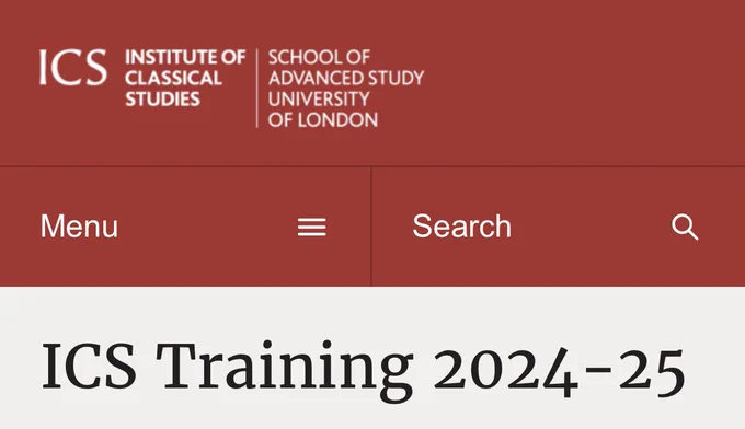 A website screenshot with the title ICS Training 2024-25