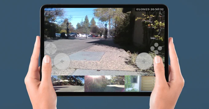 Two-handed remote teleop interface for controlling robots over the Internet on an iPad.