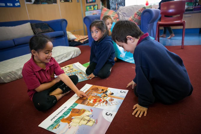 Photos of children from the Te Rūnanga Nui o Ngā Kura Kaupapa Māori Inc. (Kislak Family Foundation Prize)