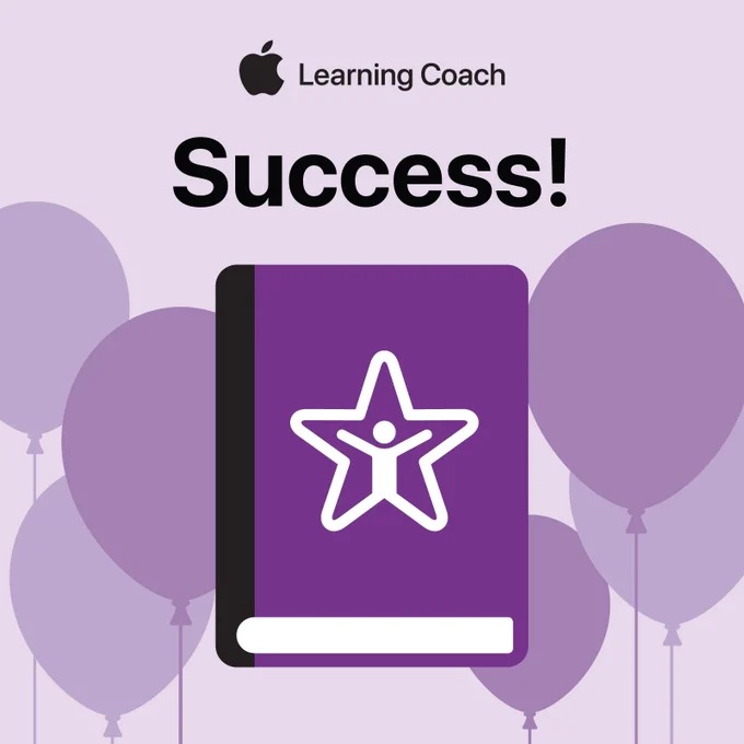 Apple Learning Coach
Success!
Purple notebook with the symbol for Apple Learning Coach’s Unit 7