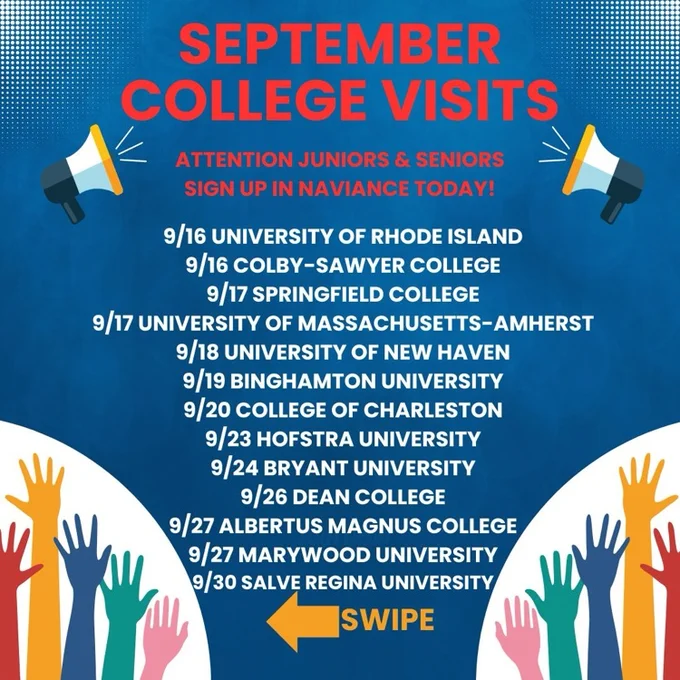 SEPTEMBER COLLEGE VISITS 
