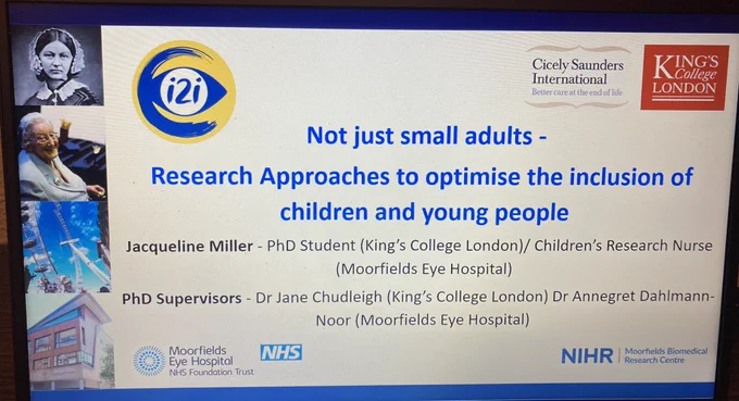Presentation slide - not just small adults - research approaches to optimise the inclusion of children and young people