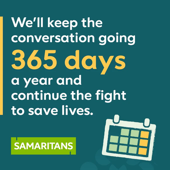 We'll keep the conversation going 365 days a year and continue the fight to save lives
