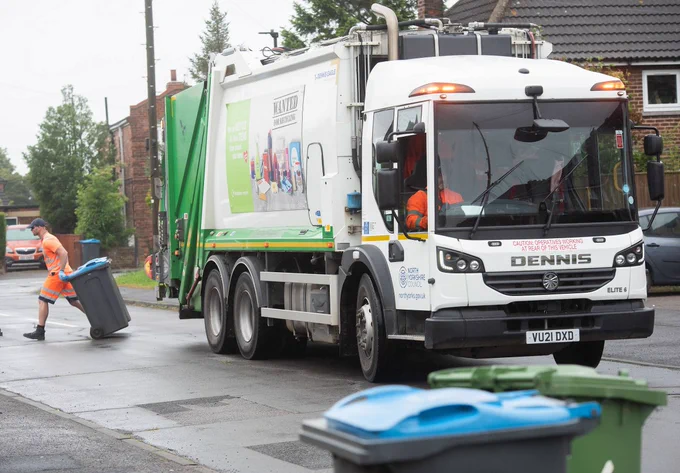 A bin lorry collection