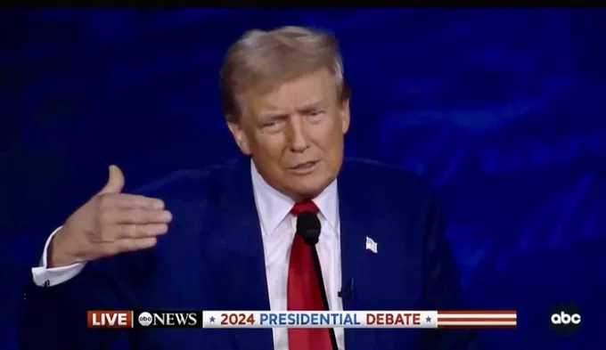 Donald Trump during the presidential debate.