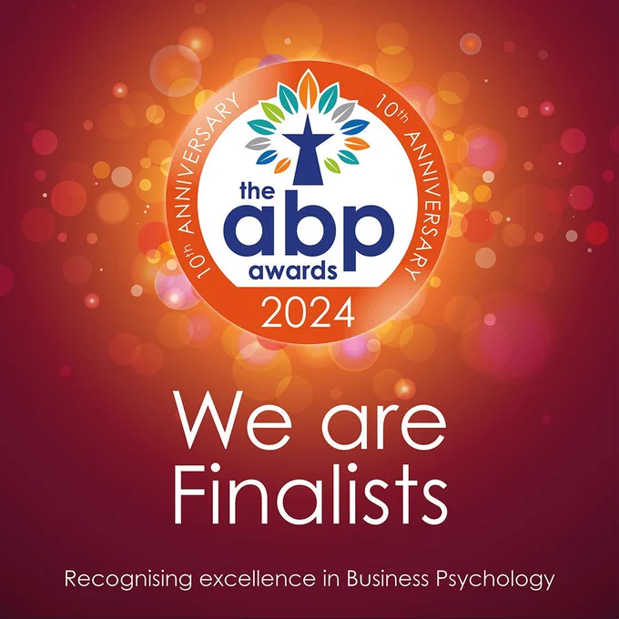 We are Finalist. The ABP Awards, recognising excellence in Business Psychology