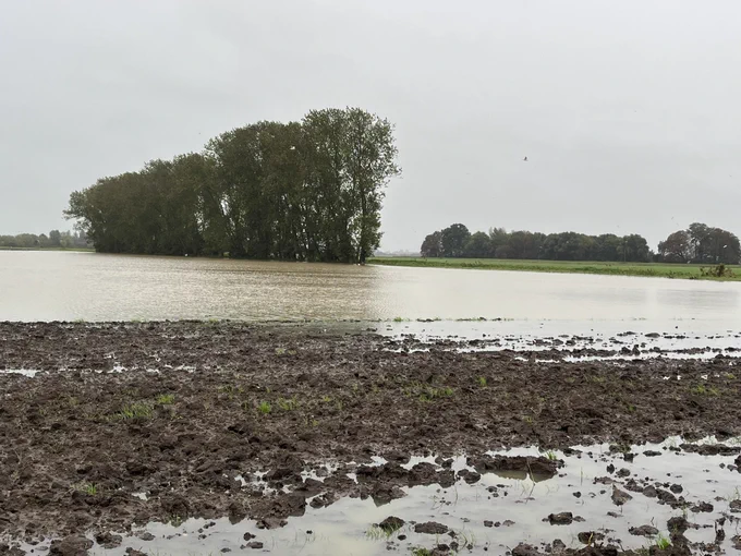 Flooded farmland in Lincolnshire Winter 2023/24