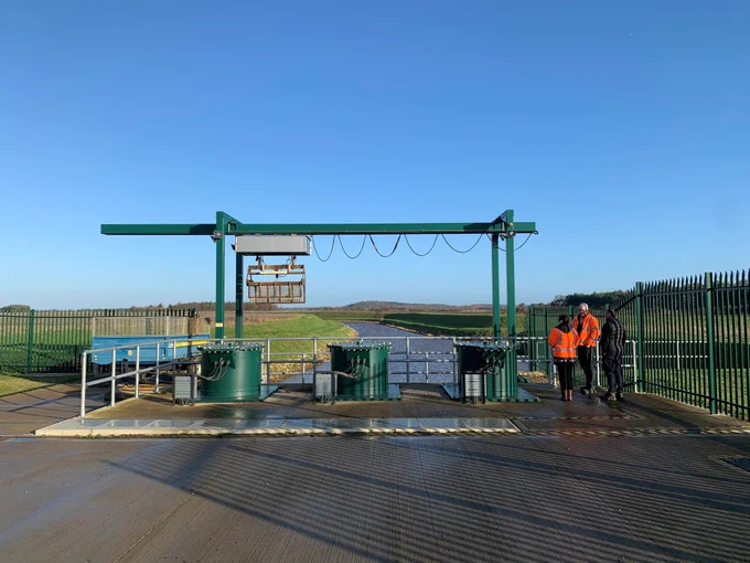 A lowland pumping station operated by Kings Lynn Internal Drainage Board
