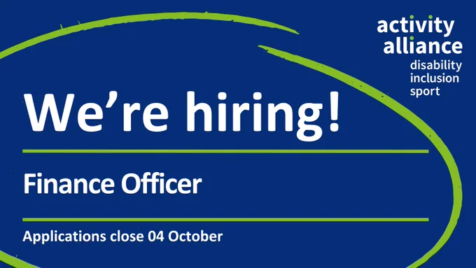 We're hiring. Finance Officer, applications close 04 October.