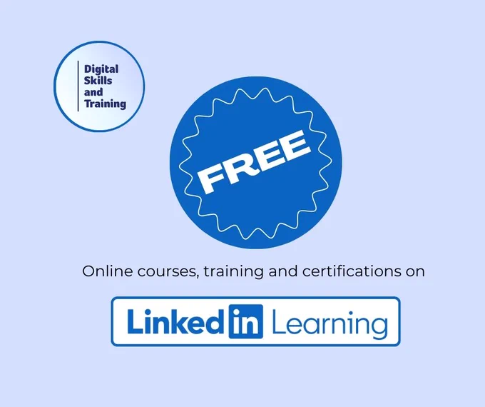 Linkedin Learning support from the Digital Skills and Training team