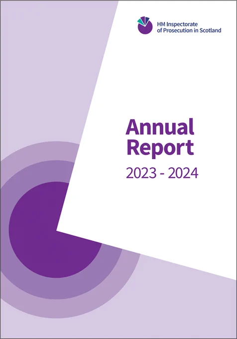 Image of front cover of HM Inspectorate of Prosecution’s Annual Report 2023-24