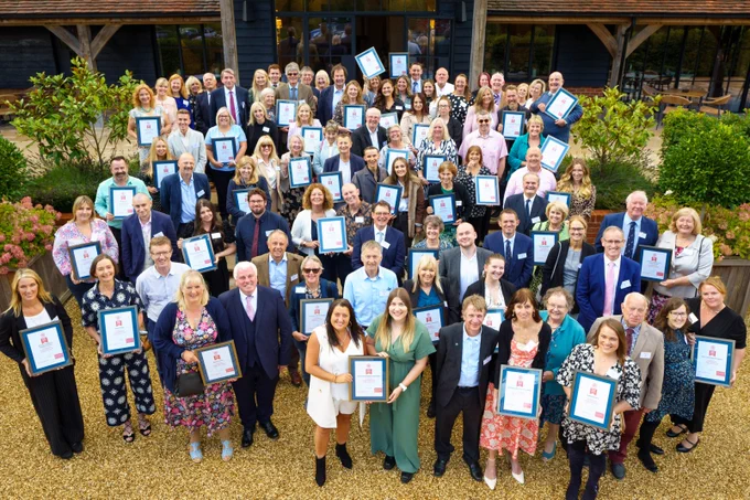 A group shot of all the winners from the VisitEngland ROSE Awards 2024
