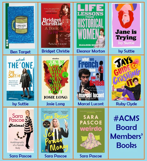 grid of 11 books by our Bosrd Members