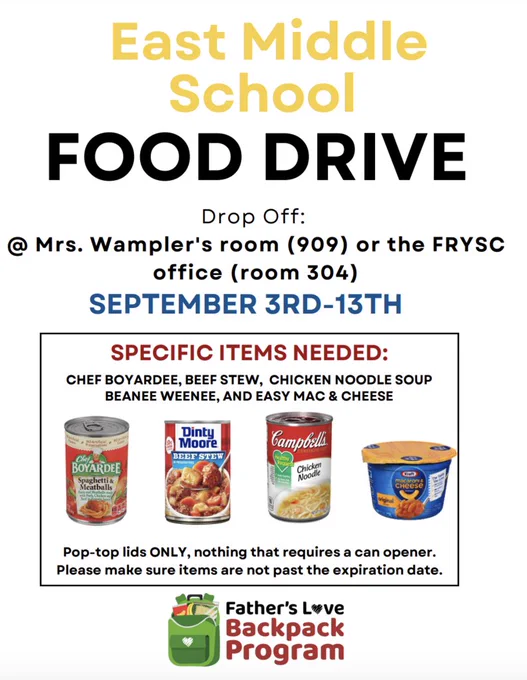 Food Drive flier