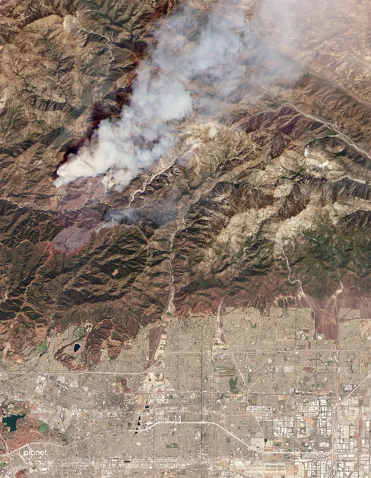 PlanetScope • Bridge Fire, Los Angeles & San Bernardino counties, California • September 10, 2024