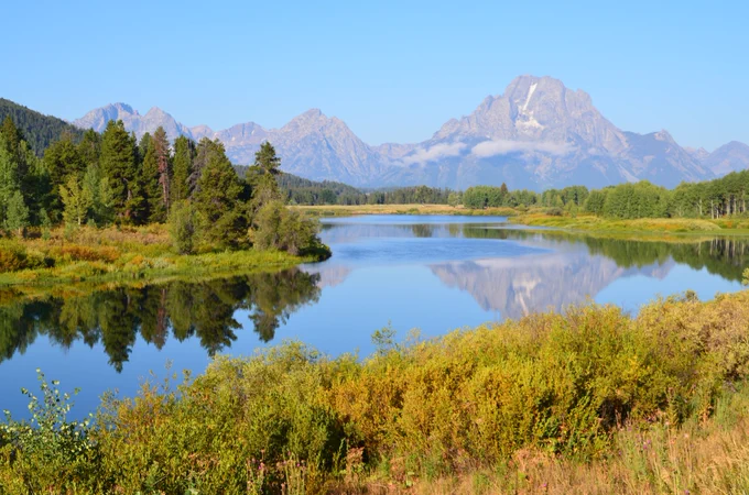 A river and mountain in Wyoming