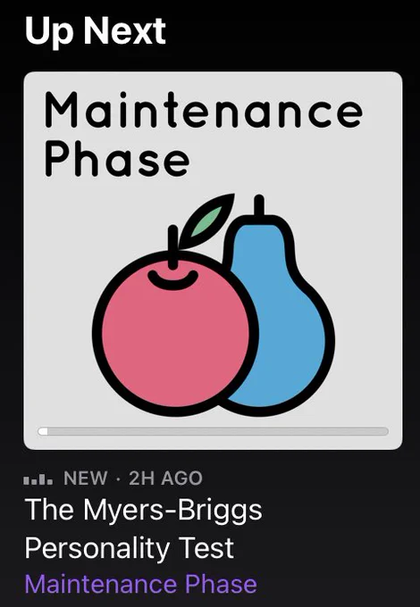 Thumbnail for Maintenance Phase podcast Myers-Briggs Personality Test episode