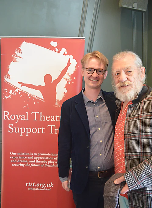 Jack Bradfield and Ian McKellen