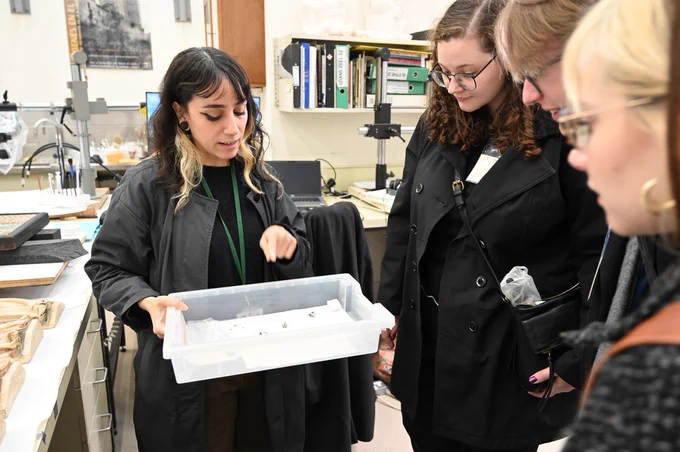 Photo / Students from Daniel Zolli’s Penn State University seminar on Donatello visiting the Victoria & Albert Museum in London for “Donatello: Sculpting the Renaissance,” May 2023.