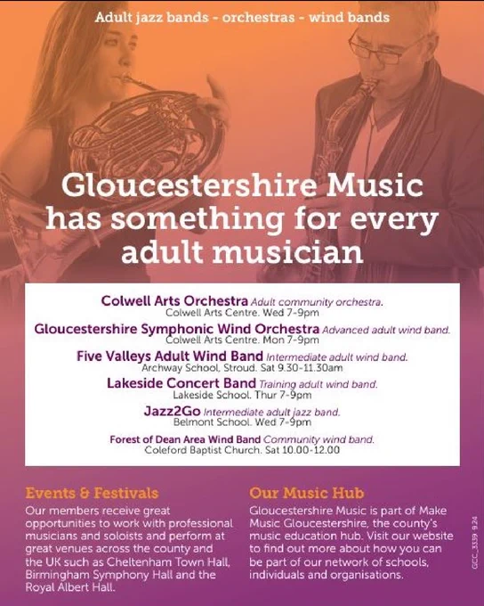 Gloucestershire Music has something for every adult musician
