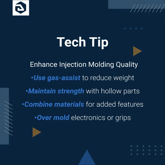 Injection Molding, Manufacturing, Gas Assist, Over Molding, Tech Tips, Engineering Solutions, Product Development, Devomech Solutions