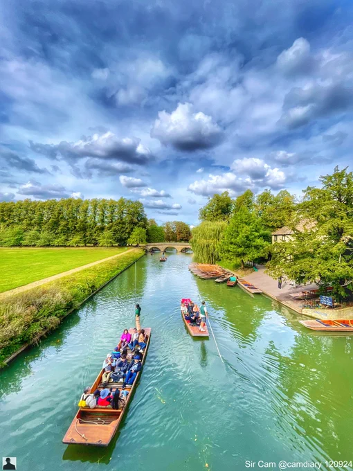 A view of the River Cam looking towards Trinity Bridge, Cambridge 12 September 2024.