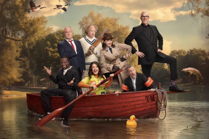 Cast of Taskmaster series 18 in a wooden rowboat.

https://podcast.app/three-more-sleeps-and-a-series-18-stats-deep-dive-e360747518/?utm_source=ios&utm_medium=share