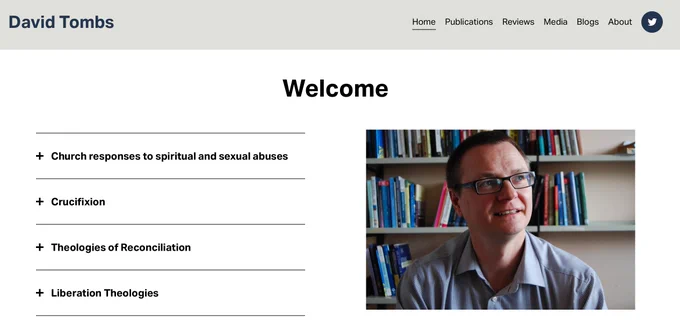 Screenshot for my web-site home page www.david-tombs.com 