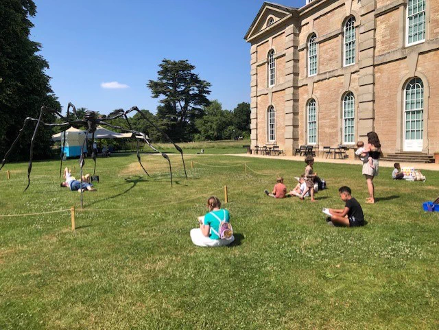 Home Ed group visit to Compton Verney in Warwickshire, sketching sculpture by Louise Bourgeois

